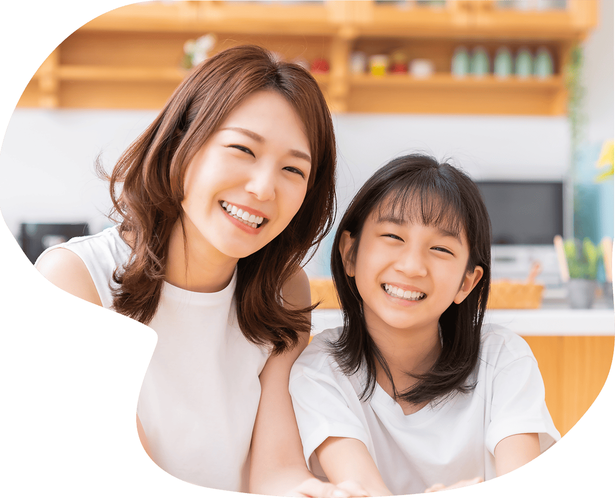 親子の笑顔